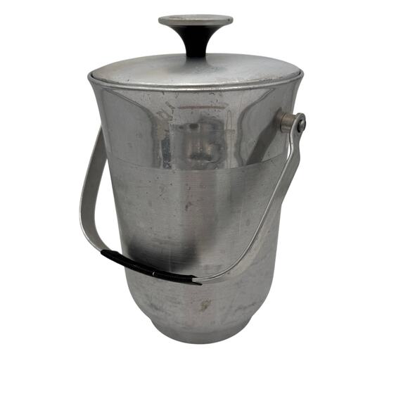Vintage Aluminum Ice Bucket,  Mid Century 12" Made in Italy - Picture 2 of 10